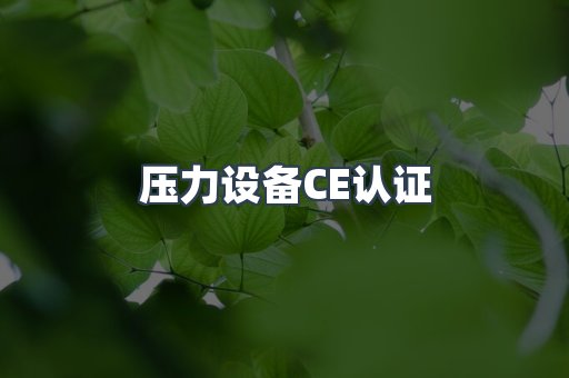 压力设备CE认证